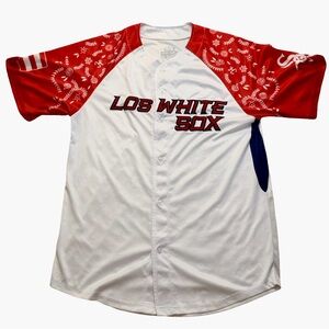 Los White Sox Boricua Puerto Rico Baseball Jersey Women’s XL Button Front